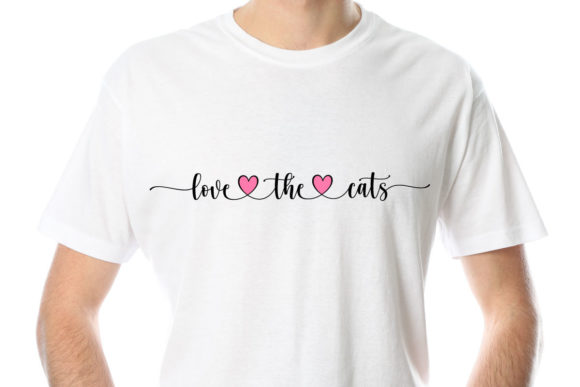Download Love the Cats Phrase Modern Calligraphy - Premium Resources